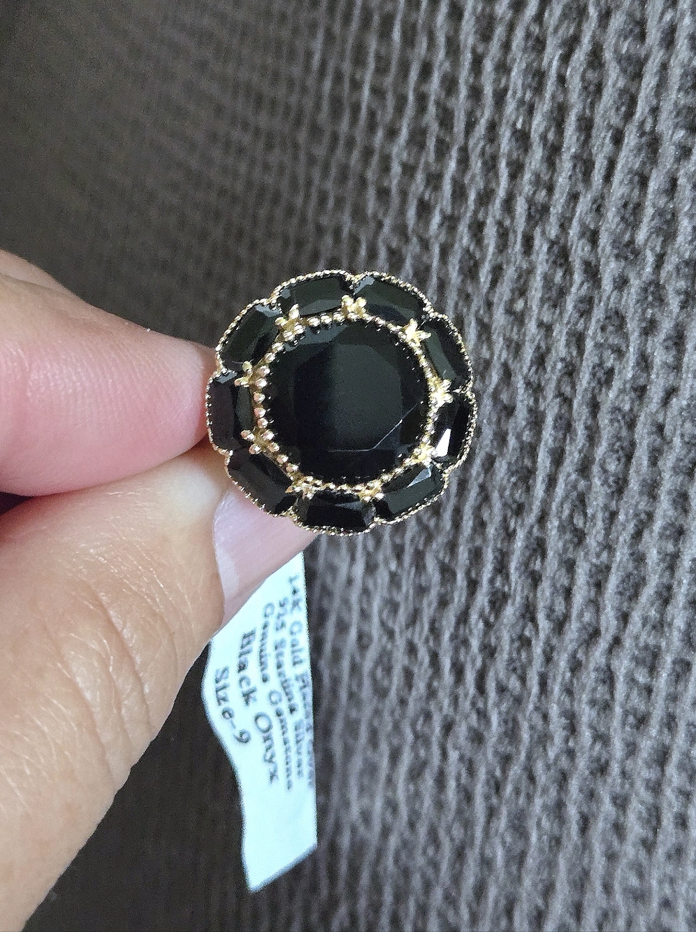 Shivam Black🖤 Onyx Flower🏵 Ring💍 - Picture 3 of 16